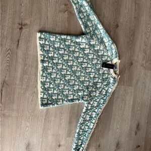 Patterned Blue and Cream Sweater DIOR